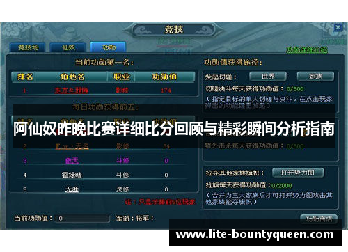 阿仙奴昨晚比赛详细比分回顾与精彩瞬间分析指南
